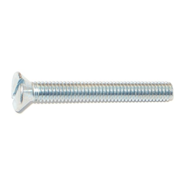 Midwest Fastener 5/16"-18 x 2-1/2 in Slotted Flat Machine Screw, Zinc Plated Steel, 8 PK 60326 - main